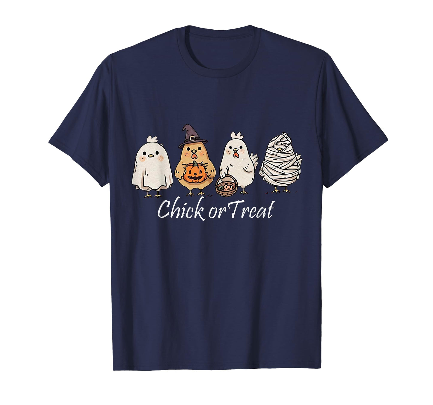 Chicken Chick Or Treat Funny Halloween Costume Chicken Lover T-Shirt