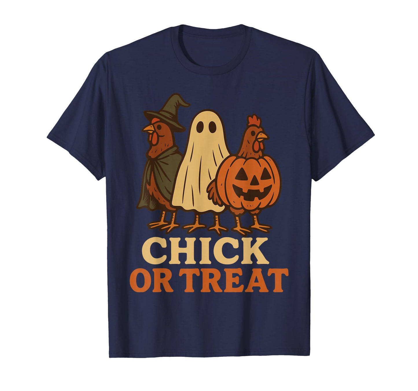Chick or Treat Farming Funny Chicken Halloween Costume T-Shirt