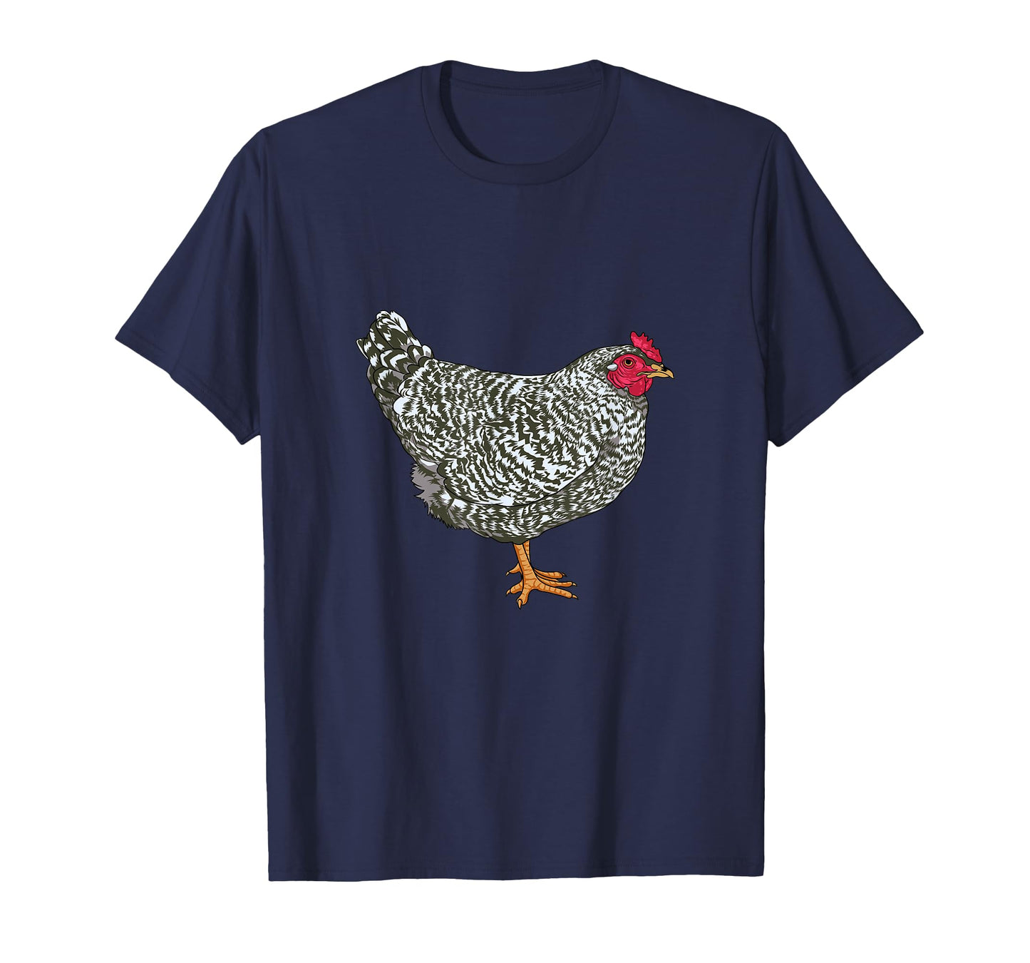 Dominique Chicken Designs Dominique Chicken Motif T-Shirt - Black, Small - Unisex-Adults, Kids - Short Sleeve, Crew Neck, Classic Fit