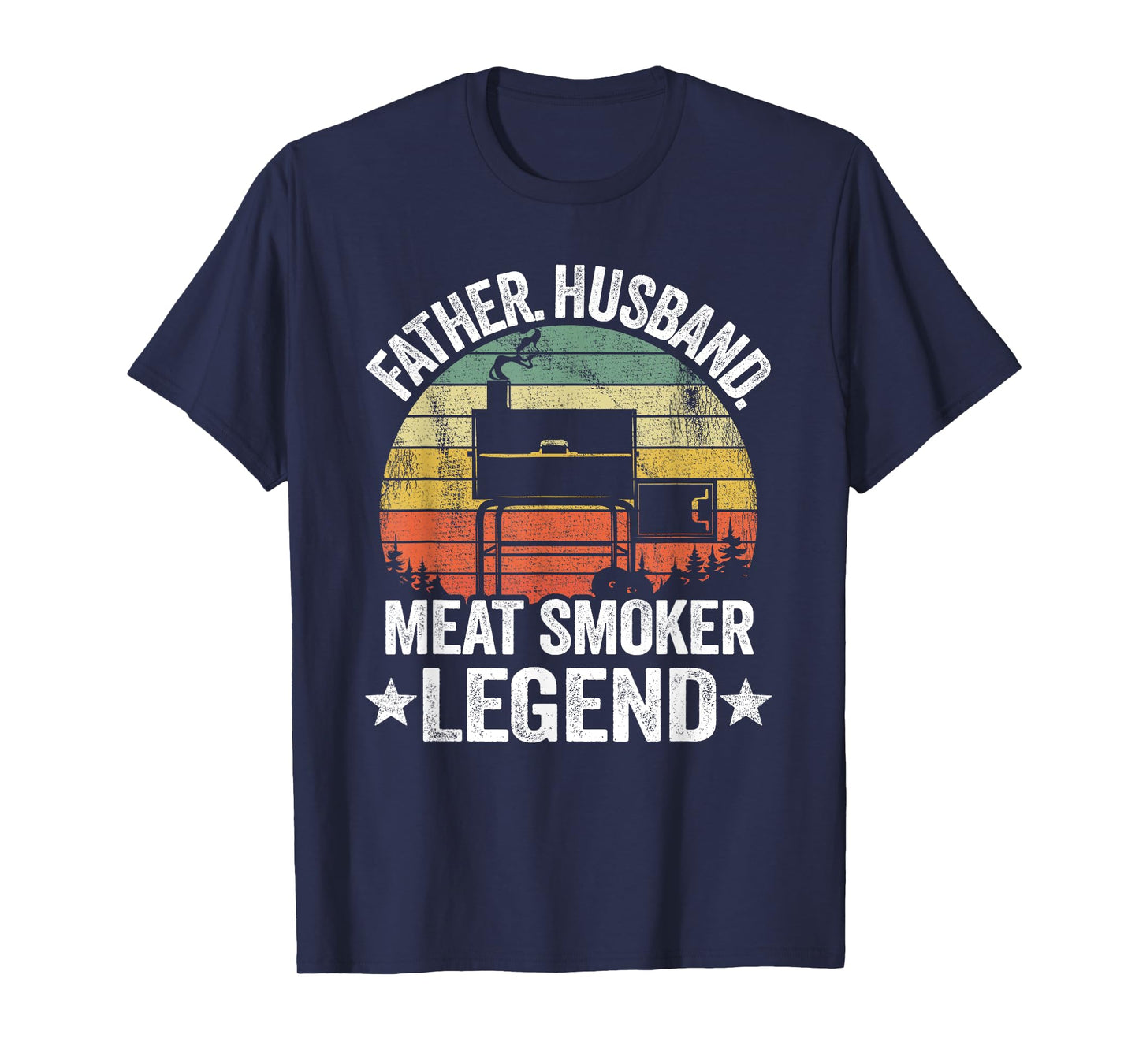 Father Husband Meat Smoker Legend Grilling Dad Meat Smoking T-Shirt