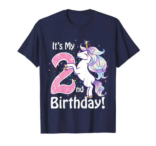 Its My 2nd Birthday Unicorn Outfits for toddler girls gift T-Shirt