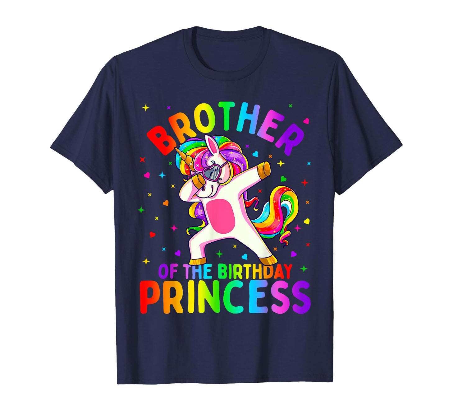 Brother of the Birthday Princess Girl Dabbing Unicorn T-Shirt