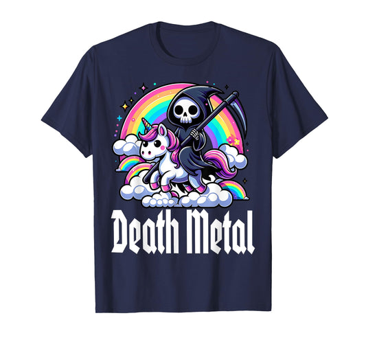 Death Metal Unicorn rainbow T-Shirt