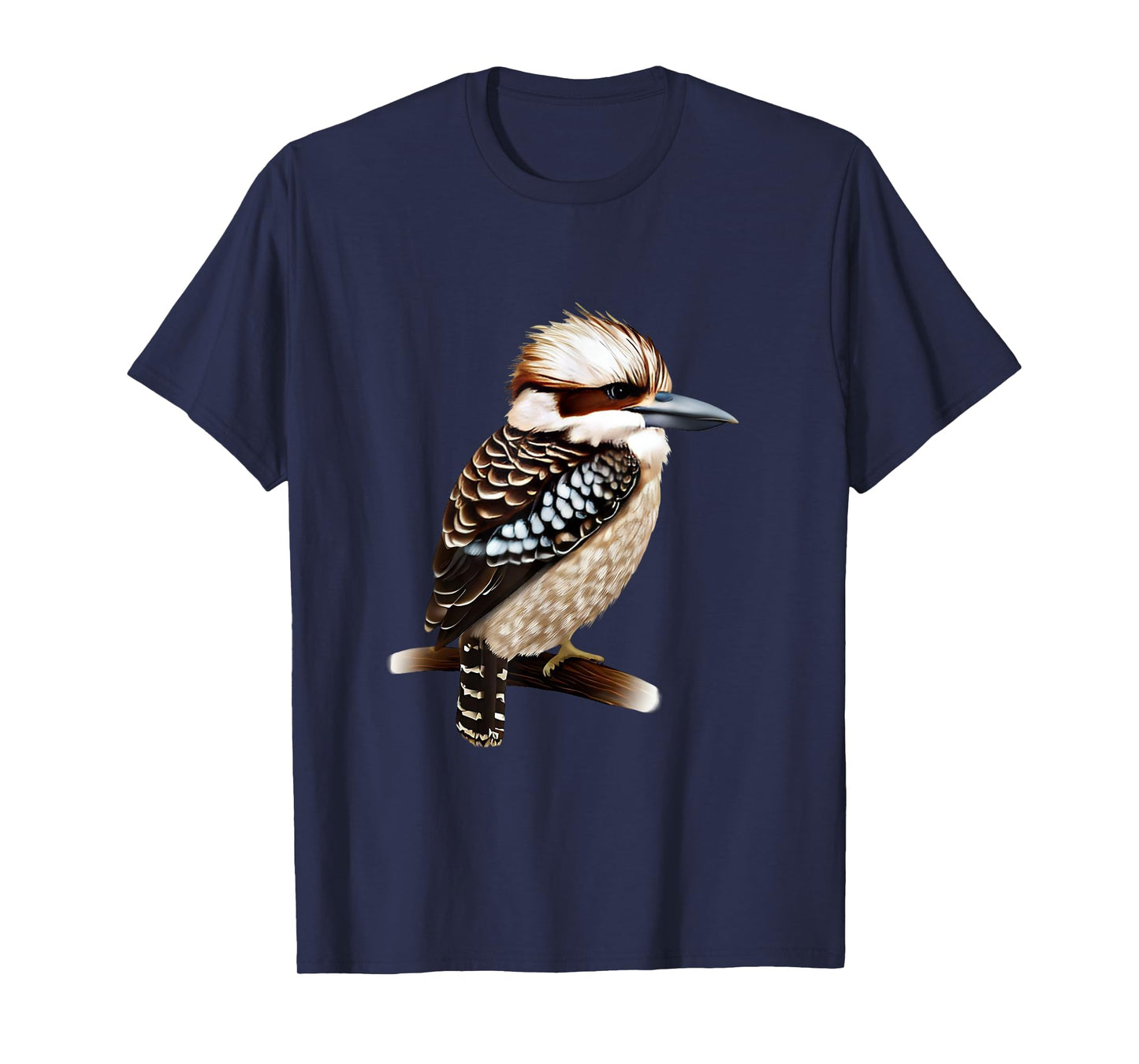 Kookaburra Bird Collection! Kookaburra Bird T-Shirt - Unisex-Adults and Kids - Black - Short Sleeve - Crew Neck - Small