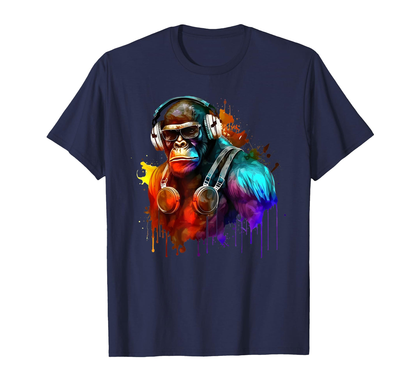 Gorilla DJ with Headphones Rave Techno T-Shirt