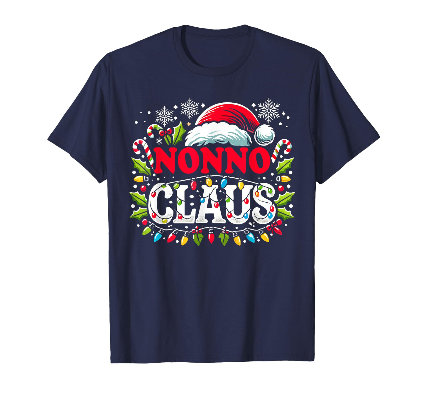Nonno Claus Funny Christmas Santa Hat, Italian Grandpa Xmax T-Shirt