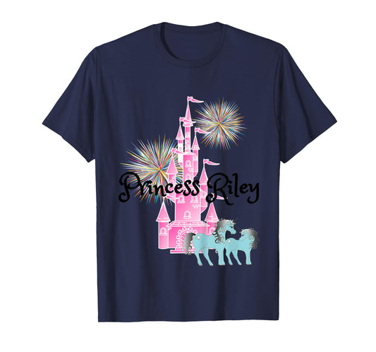 Kids Princess Riley Name Girls Personalized Custom T-Shirt
