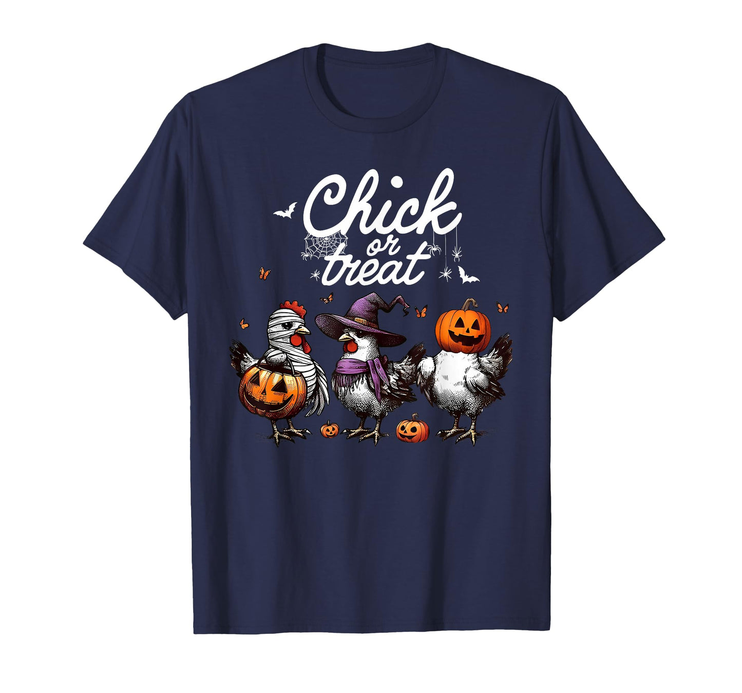 Chick Or Treat Jack O Lantern Halloween Chickens Ghost Mummy T-Shirt