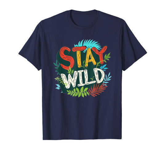 Multicolor Stay Wild Emblem T-Shirt