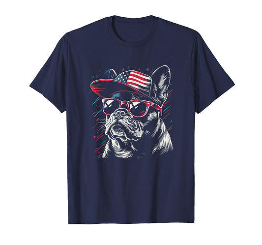 Funny 4th of July French Bulldog Dog Lover Frenchie Women Kids Men T-Shirt