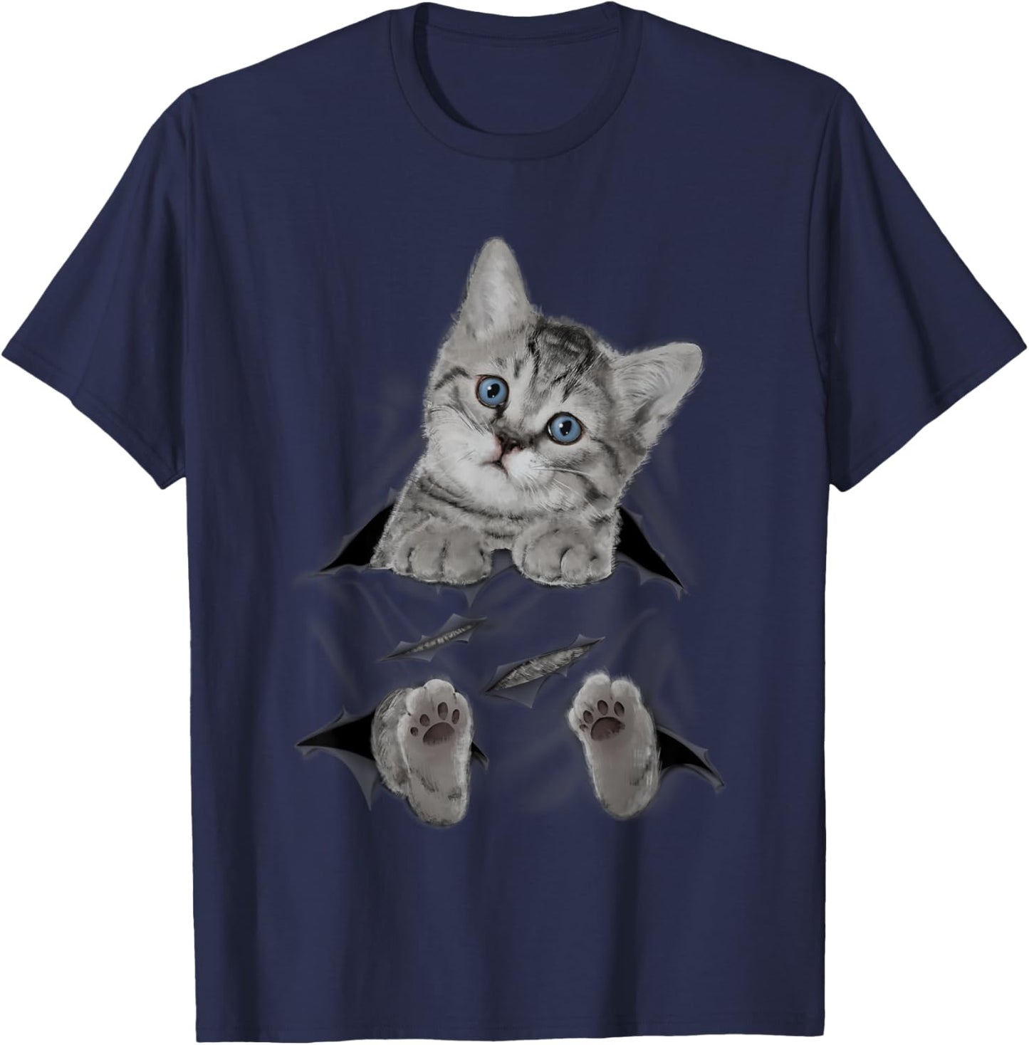 Cute Cat Peeking Out Hanging Funny Gift for Kitty Lovers T-Shirt