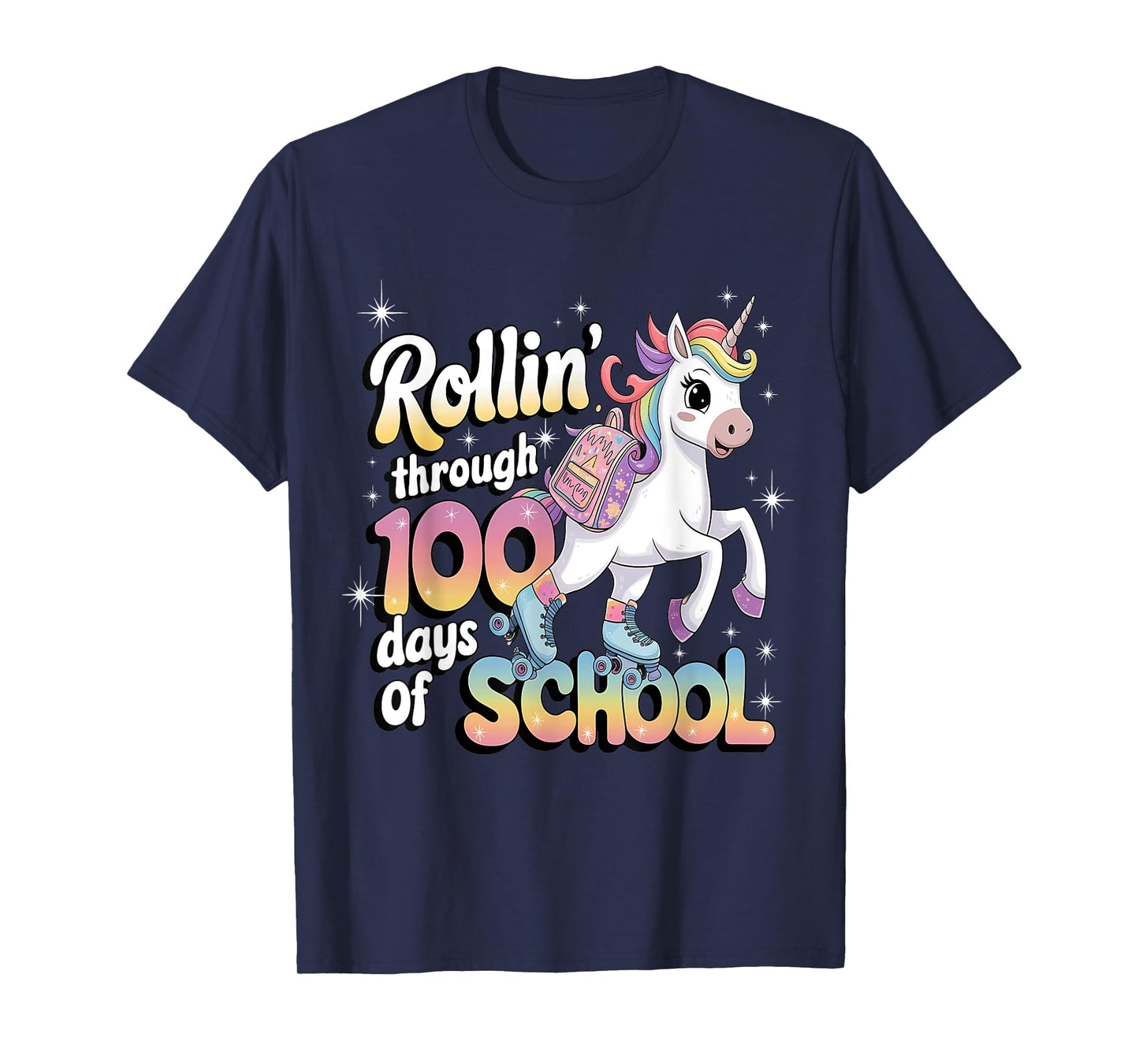 100 Days of School Shirt Girls 100th Day of School Unicorn T-Shirt