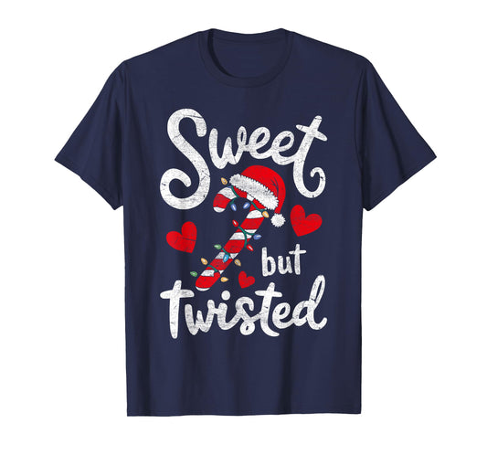 Sweet But Twisted Funny Christmas Candy Cane Xmas Holiday T-Shirt