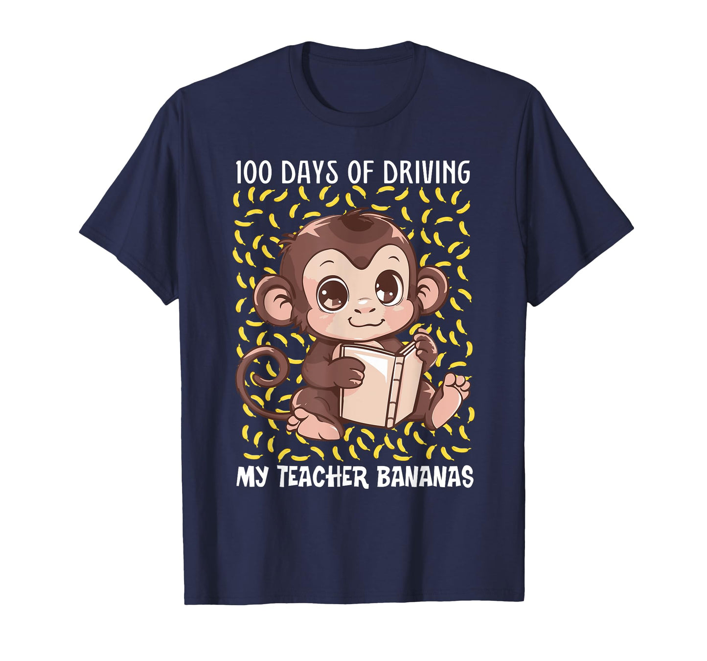 100th Day Of School Bananas Monkey Pun Teacher Student T-Shirt