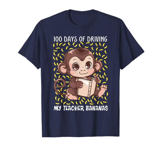 100th Day Of School Bananas Monkey Pun Teacher Student T-Shirt