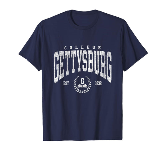 Vintage Gettysburg Athletics Arch Design Men Women T-Shirt