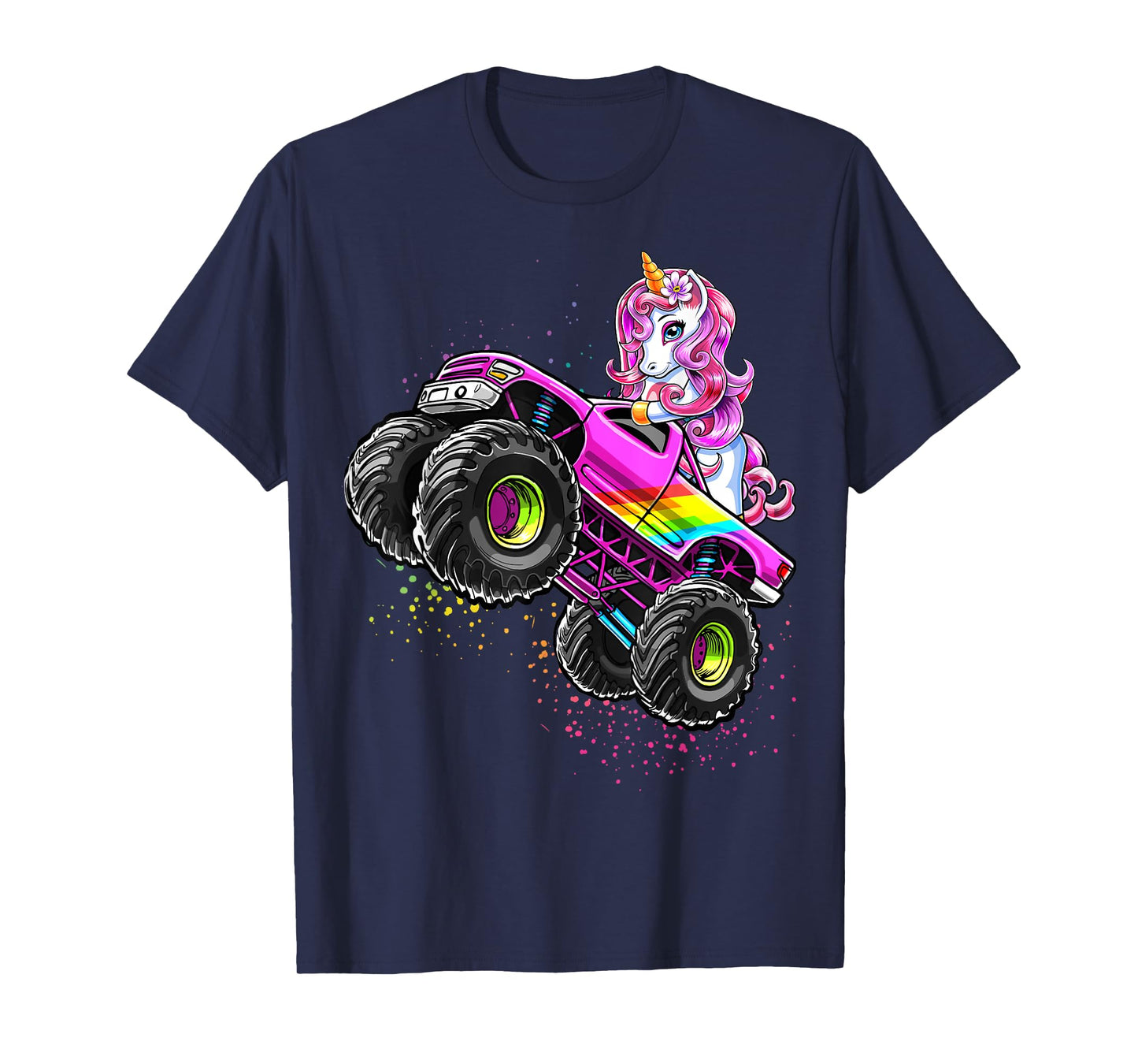 Monster Truck Unicorn Birthday Party Monster Truck Girl Gift T-Shirt