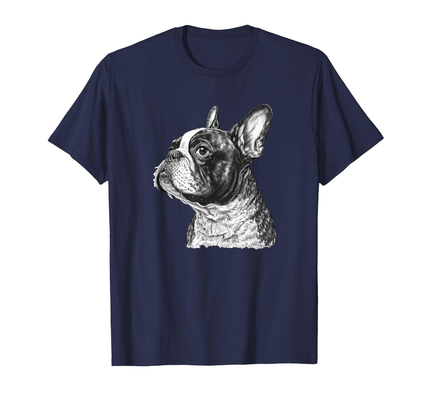 Funny French Bulldog Frenchie Black and White T-Shirt