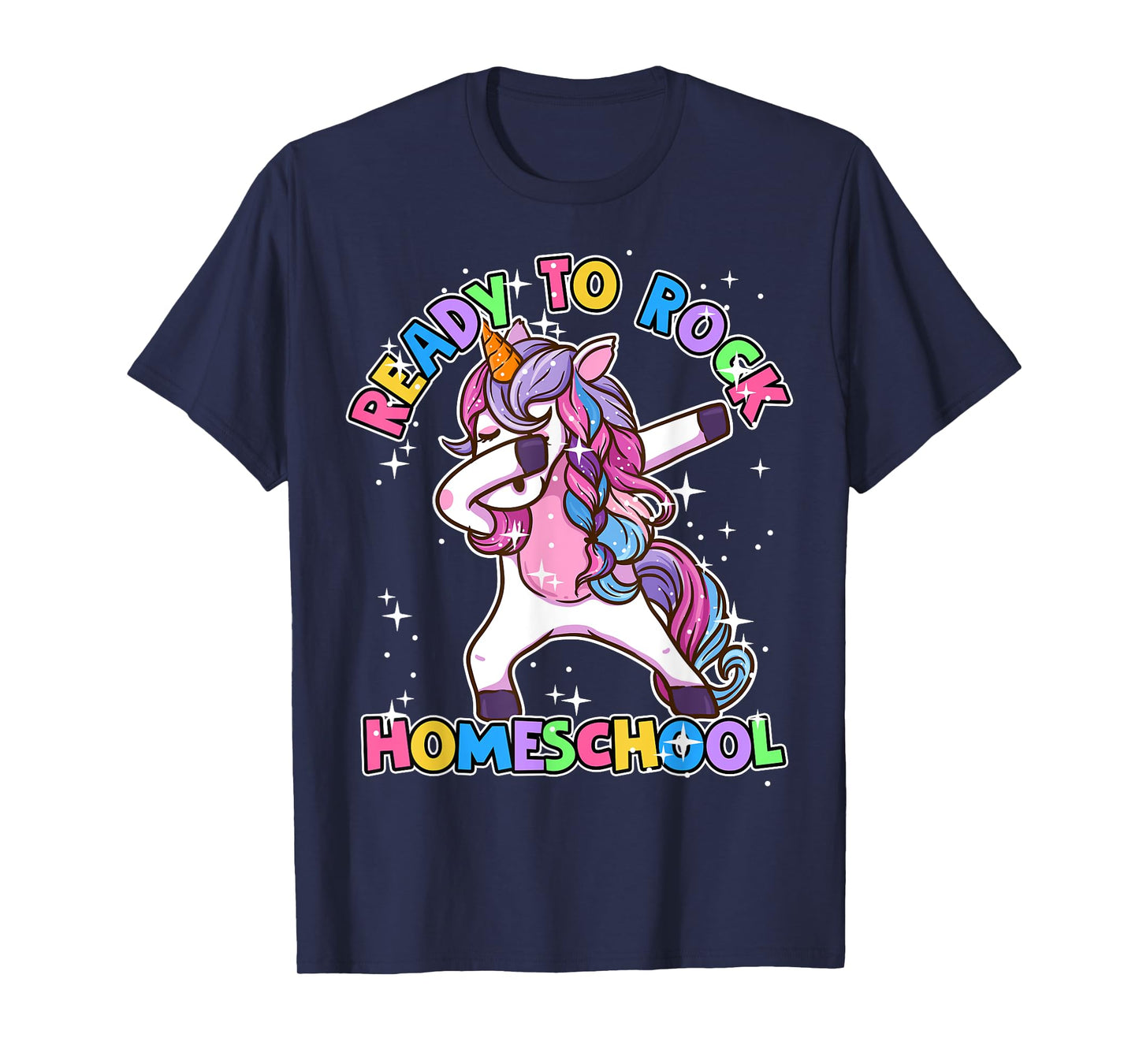 Homeschool Unicorn First Day Of School Outfit Girls T-Shirt
