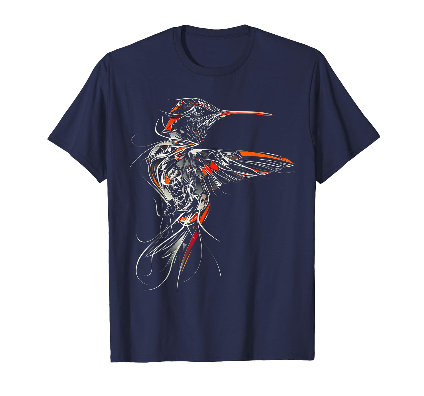 Hummingbird Art Abstract Animal Graphic Bird Hummindgbird T-Shirt