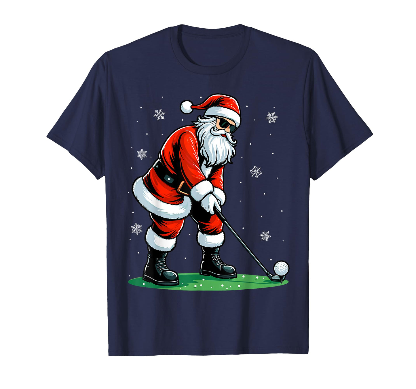 Christmas Golf Santa Golfer Xmas Funny Christmas Golfing T-Shirt