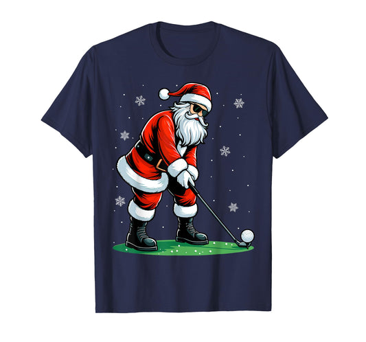 Christmas Golf Santa Golfer Xmas Funny Christmas Golfing T-Shirt