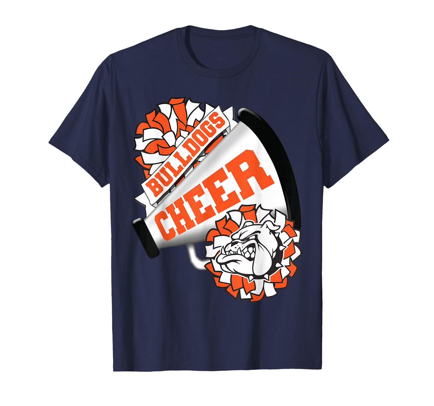 Bulldogs Cheerleading Back To School Cheer Team Orange T-Shirt
