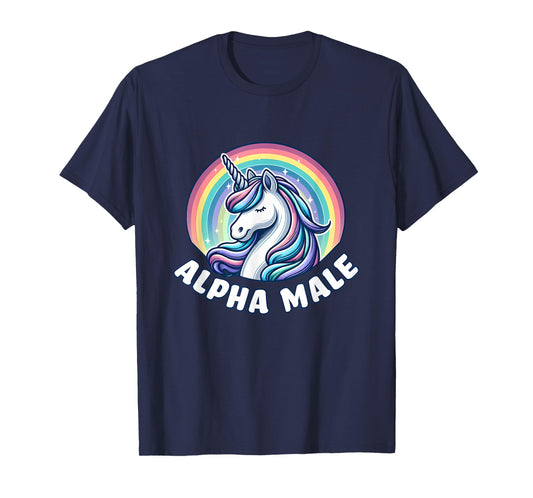 Alpha Male Unicorn Ironic Cute Funny Sarcastic Humor T-Shirt