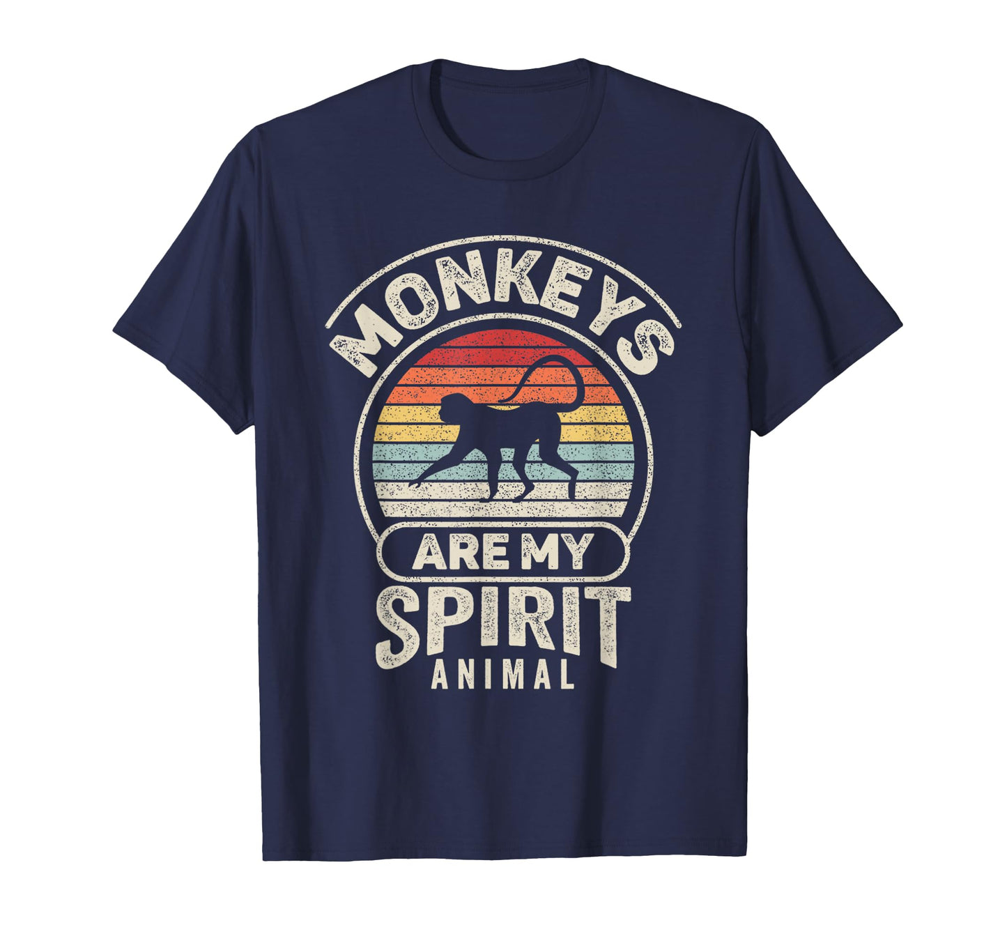 Retro Monkeys Are My Spirit Animal Monkey Lover T-Shirt