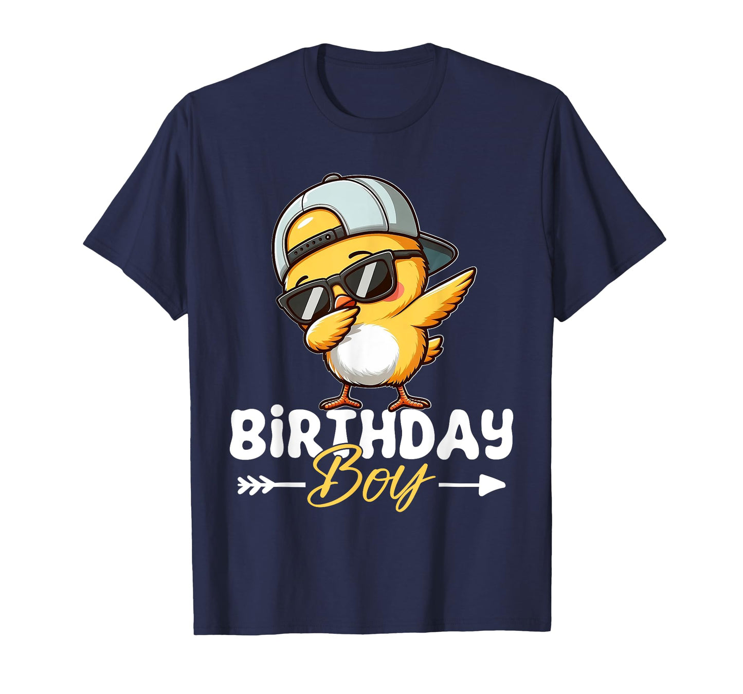 Cute Chicken Birthday Boy Dabbing Chicks Funny Party T-Shirt