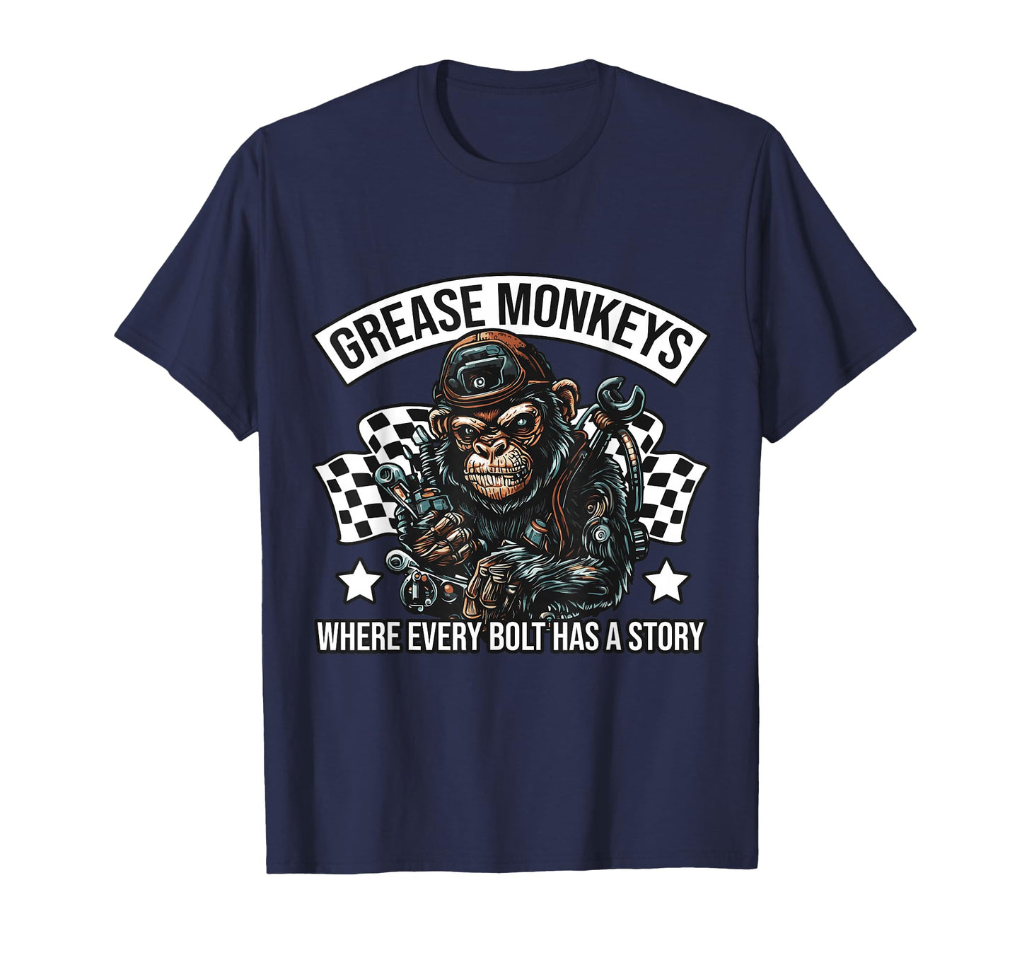 Grease Monkeys Chronicles - Bolt Tales Car Mechanic T-Shirt