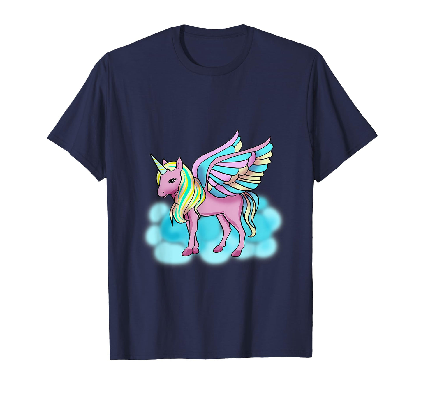Magical Pink Pegasus with Wings - Unicorn T-Shirt