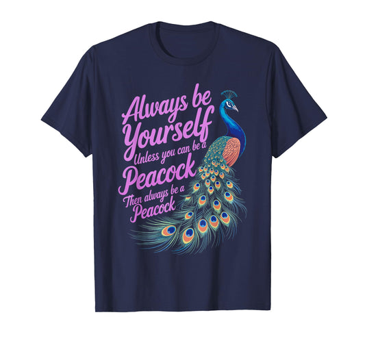Funny Peacock Art For Men Women Adult Feather Peacock Lover T-Shirt