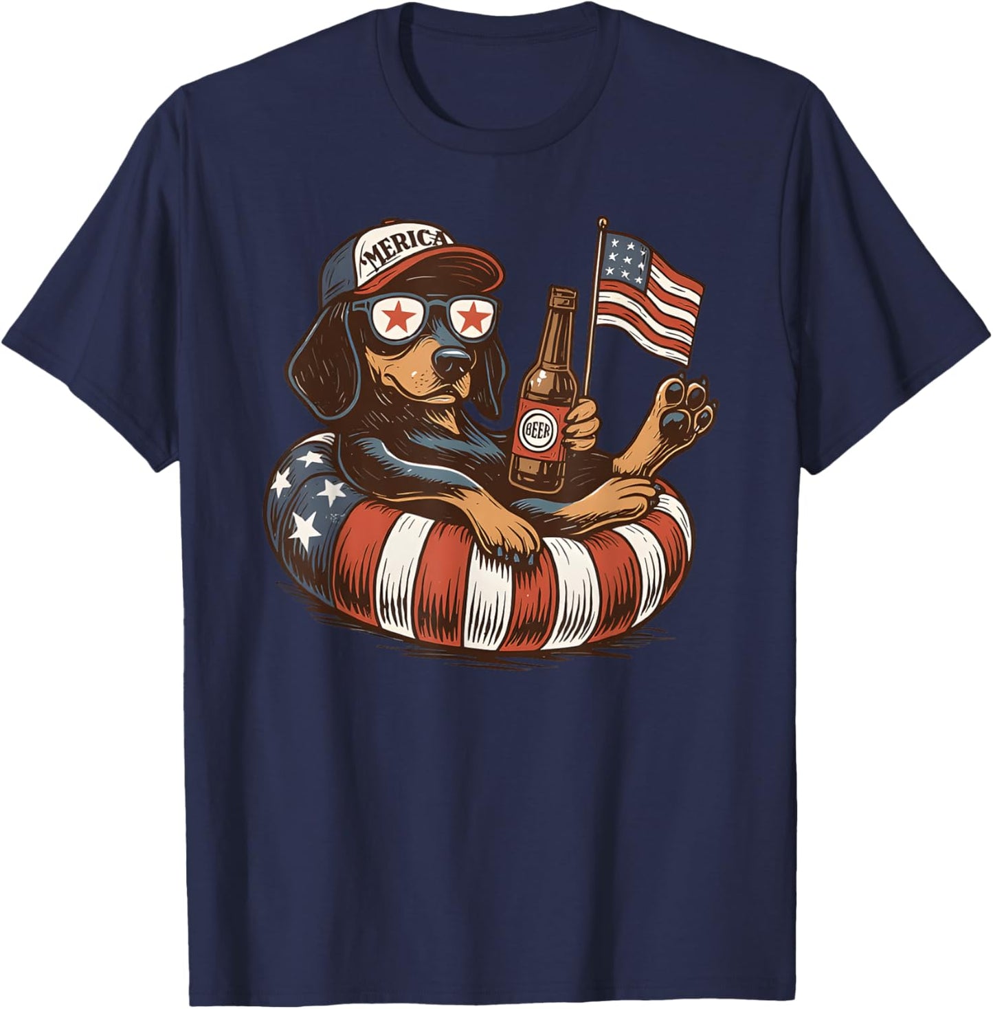 Dachshund 4th Of July Funny 4th of July Dog Lover T-Shirt