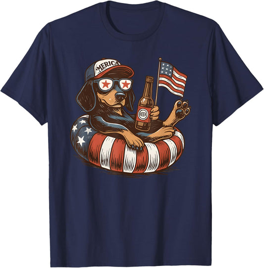 Dachshund 4th Of July Funny 4th of July Dog Lover T-Shirt