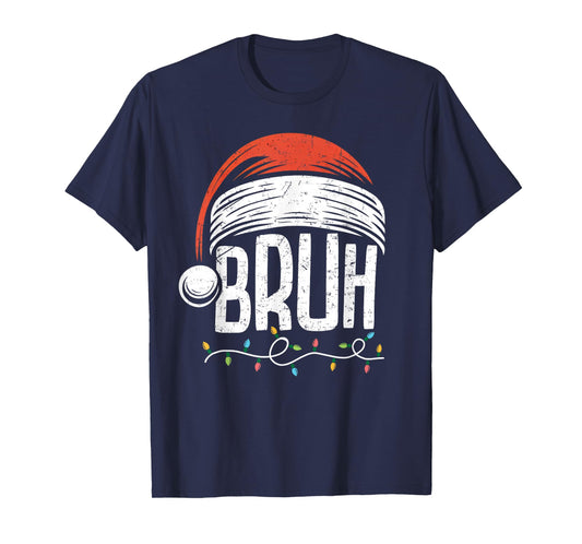 Merry Christmas Bruh Xmas Meme Funny Saying for Boys Men T-Shirt