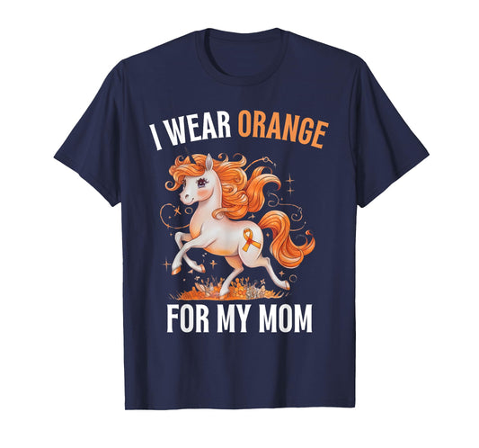 I Wear Orange For My Mom Unicorn MS Awareness T-Shirt