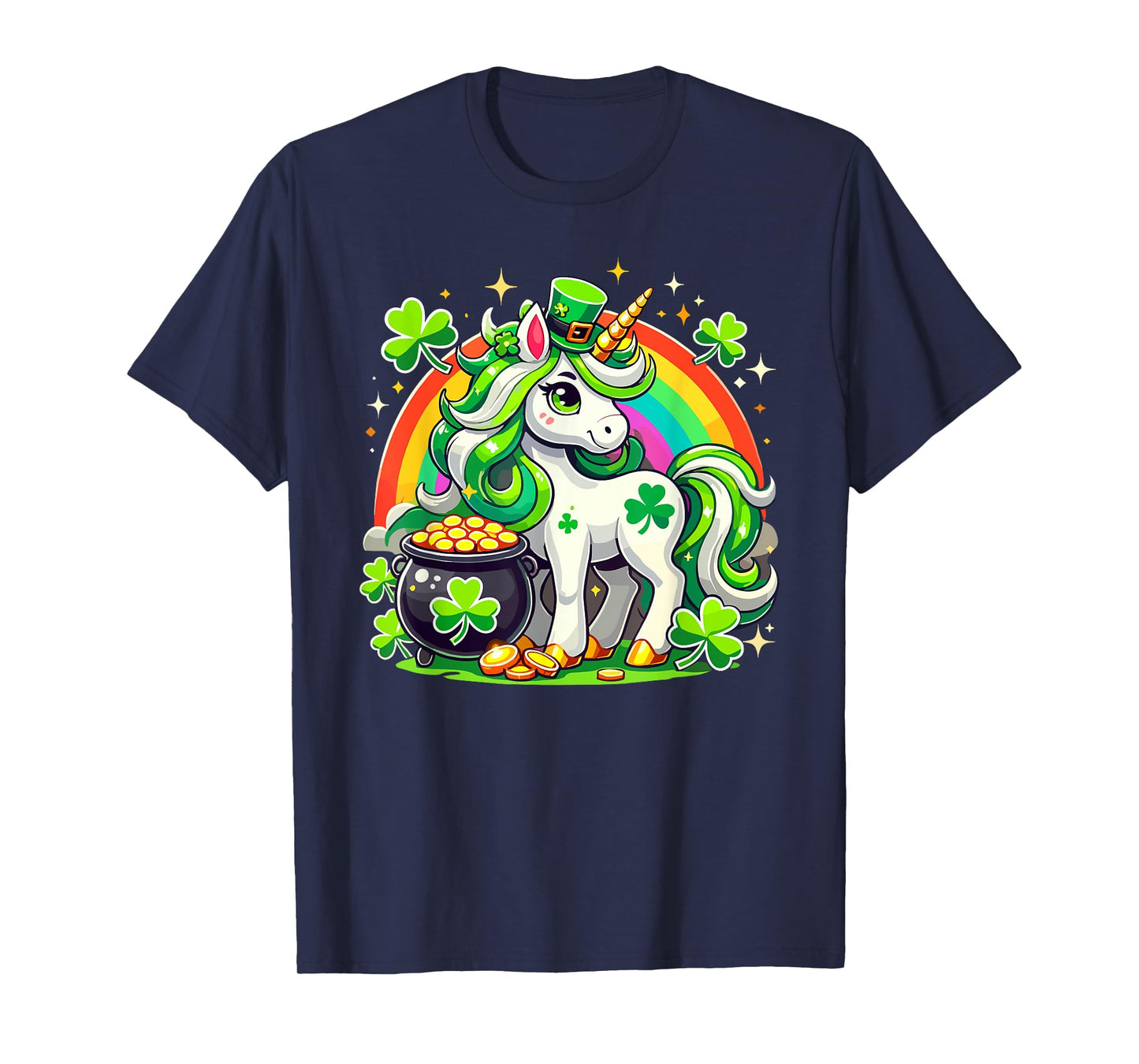 Cute Unicorn Lepricorn Outfit Toddler Girls St Patricks Day T-Shirt