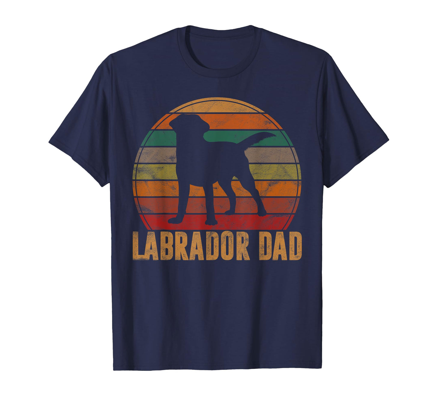 Retro Labrador Dad Gift Dog Daddy Golden Black Lab Father T-Shirt