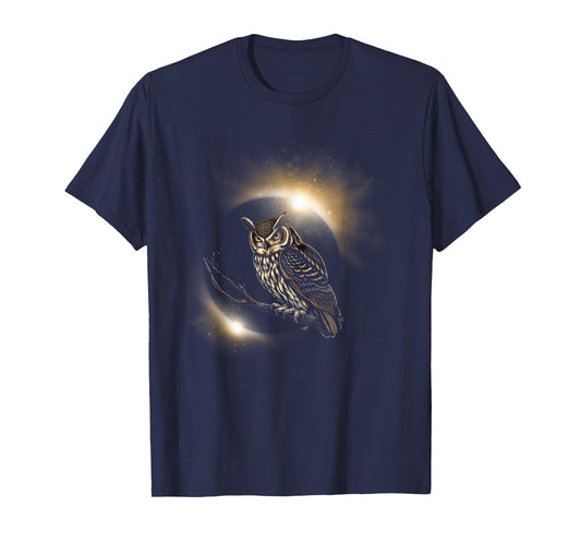 America Totality Total Solar Eclipse 2024 Moon Owl T-Shirt