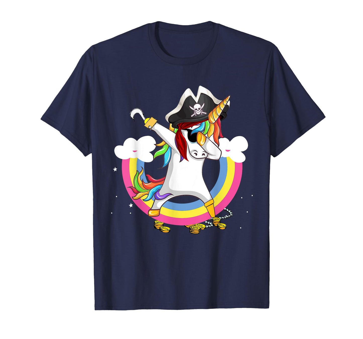 Pirate magical unicorn Funny awesome Halloween Costume T-Shirt