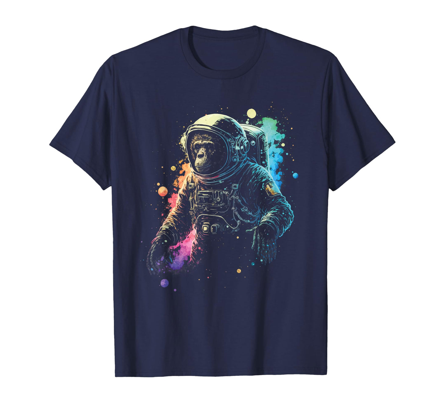 Monkey Astronaut SciFi Chimp Graphic for Men and Women T-Shirt