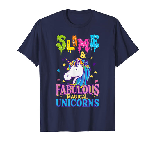 Love Slime Time & Unicorn Girls Gift T-Shirt T-Shirt