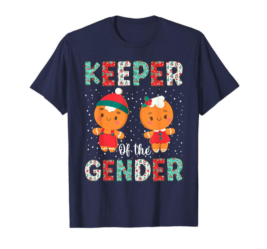 Keeper of the Gender Funny Christmas Shirt Gingerbread Xmas T-Shirt