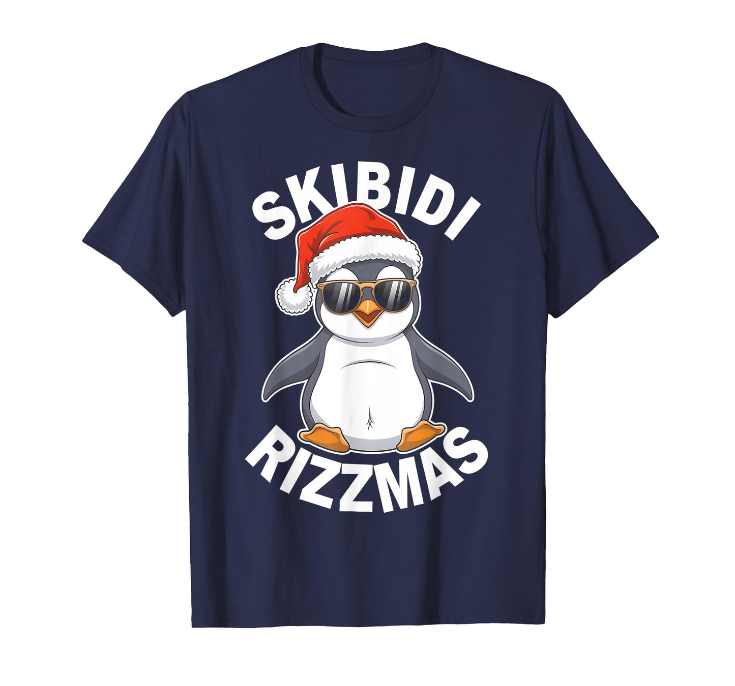 Skibidi Rizzmas Funny Christmas Christmas Season Penguin T-Shirt