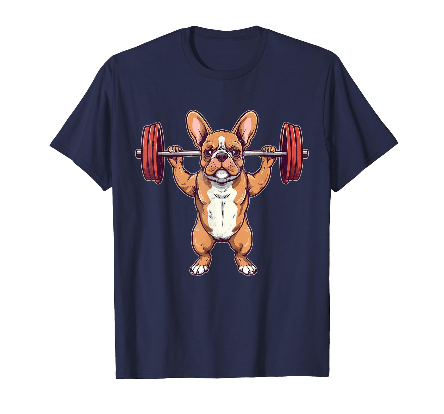 French Bulldog Weightlifting Funny Deadlift Men Fitness Gym T-Shirt
