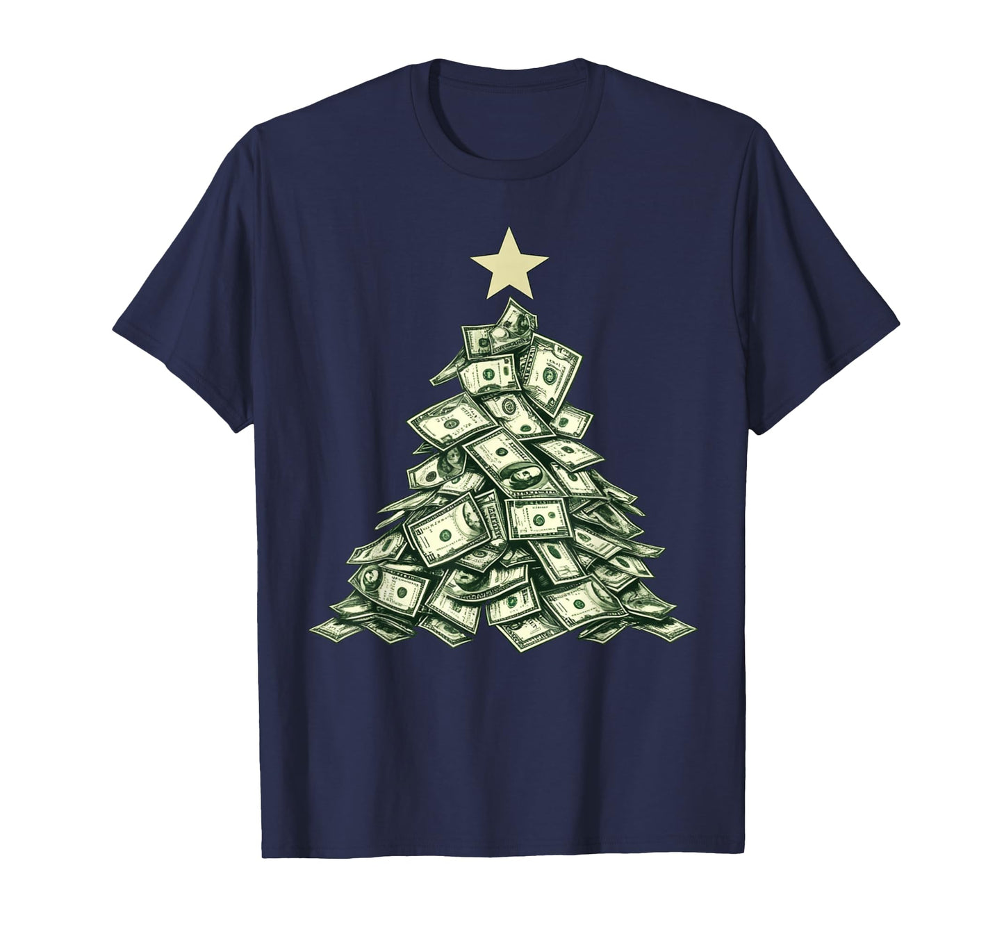 Christmas Tree Dollar Bills Money T-Shirt