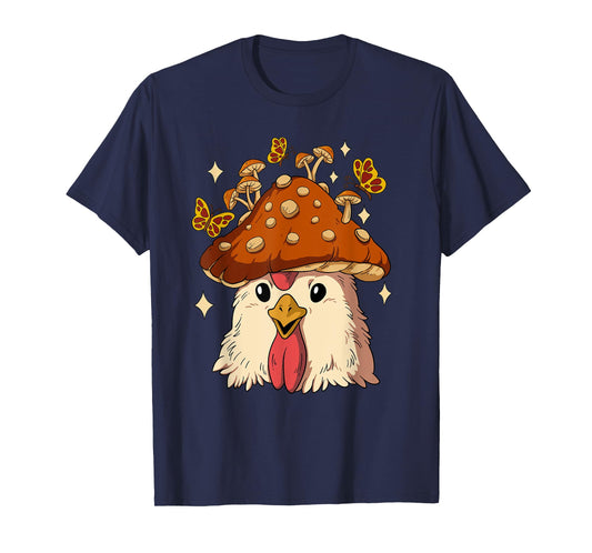 Cottagecore Aesthetic Cottagecore Mushroom Chicken T-Shirt