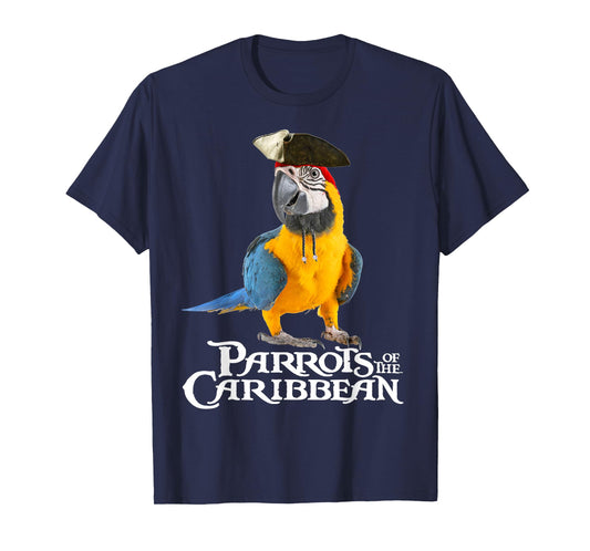 Parrots Of The Caribbean Bird Pirates Halloween Costume Gift T-Shirt