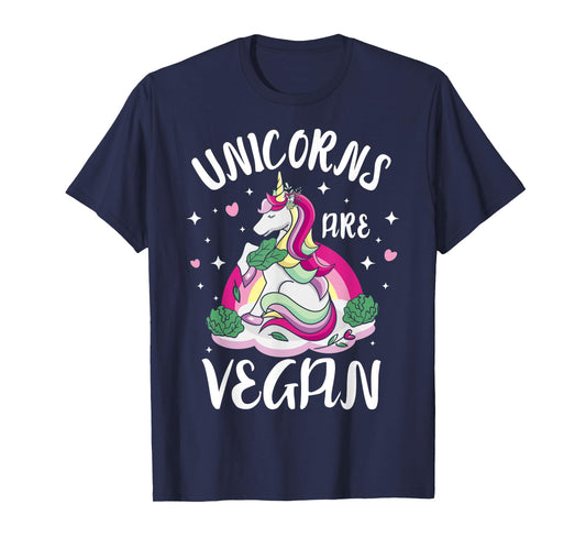 Kawaii Unicorns Are Vegan Vegetarian Design For Men & Women T-Shirt